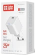 Пристрій зарядний мережевий Colorway GaN Mini 25W PD Port PPS USB-C біле - изображение 2
