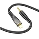 Кабель HOCO UPA25 3.5mm to lightning Transparent Discovery Edition Digital audio conversion cable, 1M, black - зображення 3