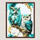 Картина по номерам 60*80 см Животные. Две совы с красками металлик Оригами LW 3405 большой размер - изображение 3