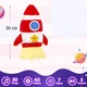 Ночник Ракета проектор звездного неба dream мягкая игрушка с музыкой Led подсветка 7 цветов - изображение 2