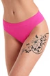 Трусики безшовні неонові в рубчик GIULIA Brasilian briefs RIB Pink Neon S/M Рожеві - зображення 1