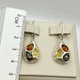 Сережки серебряные с янтарем 4,71 г - изображение 4