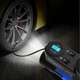 Автомобильный воздушный компрессор для закачки шин 12V с фонарем и насадками Air Compressor, насос в машину от прикуривателя ATJ-6388-Blue/Black - изображение 3