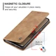 Чохол книжка з магнітом Xiaomi Redmi Note 14 5G CaseMe Brown (39982-30) - зображення 6