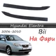 Реснички на фары Hyundai Elantra 2006-2010 стеклопластик под покраску - изображение 1