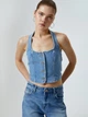 Топ женский Koton 4SAL30007MDLGT S Синий (8684286226082) - изображение 4