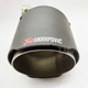 Насадка на глушник Akrapovic одинарна 60мм-175мм (ZB) | Карбонова насадка на вихлопну трубу - зображення 2