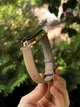 Ремешок кожаный с металлическим корпусом Mi Jobs Elegance GT для фитнес браслета Xiaomi Mi Band 3/4/5/6 бежевый + золото (mrk3810) - изображение 3