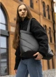 Сумка Shopper из экологичной кожи, водоотталкивающая, черная. - изображение 1