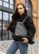 Сумка Shopper из экологичной кожи, водоотталкивающая, черная. - изображение 7