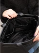Сумка Shopper из экологичной кожи, водоотталкивающая, черная. - изображение 8