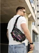Сумка через плече бананка Sambag Flex Pro, поліестер, водовідштовхувальний, 30*17*15 см, принт "ABSTRACT" - зображення 4
