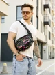 Сумка через плече бананка Sambag Flex Pro, поліестер, водовідштовхувальний, 30*17*15 см, принт "ABSTRACT" - зображення 6