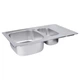 Кухонна мийка 780x500x180 мм + сифон Wezer 7850(08) Satin - зображення 3