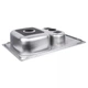 Кухонна мийка 780x500x180 мм + сифон Wezer 7850(08) Satin - зображення 4