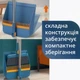 Набір для прибирання: щітка з поворотною довгою ручкою і складним совком (розібрана конструкція, темно-синій колір) - зображення 5