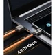 Кабель USAMS US-SJ686 для заряджання з USB-портом типу C, довжина 1,2 м, кабель передачі даних 66 Вт, швидкість передачі даних 480 Мбіт/с з індикатором - зображення 2