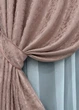 Комплект готовых штор VR-Textil Лен мрамор Pavliani VO № 1716ш пудровый 150х275 см 2 шт (33-0616) - изображение 5