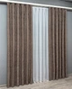 Комплект готовых штор VR-Textil Лен мрамор Pavliani VO № 1718ш какао 100х275 см 2 шт (31-753) - изображение 4