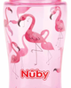 Bidon dla dzieci Nuby Flip-it z rurką Różowy 360 ml (5414959049792) - obraz 2