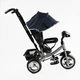 Велосипед-коляска с родительской ручкой BestTrike 6588/60-714 с музыкальной фарой, колеса пена, Джинсово-черный - изображение 2