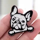 Значок (пин) BROCHE брошь бижутерия Животные Бульдог белый BRGV114885 - изображение 4