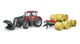 Игрушечный набор Bruder Трактор Case IH Optum 300CVX с передним погрузчиком и прицепом с тюками (03198) - изображение 3