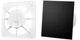 Вентиляционная решетка для панелей AIRROXY 150x150 dRim 100/125 (02-300)L + Панель AIRROXY 01-174 для вытяжных вентиляторов dRim 100/125 Black Mat Glass черная матовая стеклянная - изображение 1