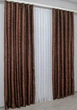 Комплект жаккардых штор (2шт 1,5х2,7м). Цвет коричневый - изображение 2