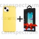 Чехол силиконовый OEM Silicone Case with MagSafe для Apple iPhone 13 Lemon Zest + Подарок защитное стекло Pixel для Apple iPhone - изображение 1
