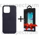 Чехол кожаный OEM Leather Case with MagSafe для Apple iPhone 14 Pro Ink + Подарок защитное стекло Pixel для Apple iPhone - изображение 1