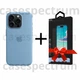 Чехол силиконовый OEM Silicone Case with MagSafe для Apple iPhone 15 Pro Winter Blue + Подарок защитное стекло Pixel для Apple iPhone - изображение 1