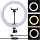Лампа для селфі кільцева QX-300 USB LED RGB 30см з підставкою триподом АВС - изображение 2