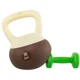 Гиря мягкая BLOOM SOFT KETTLEBELL LB7012-6 6кг (верх-PVC, наполнитель-песок, Белый-коричневый) - изображение 5