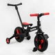 Велосипед-трансформер (беговел) с родительской ручкой Best Trike 23031 черный с красными элементами - изображение 1