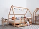 Детская кровать домик Монтессори от Busy Wood на ножках с ящиками 2х90см Модель 1 натуральное дерево 190х140 см - изображение 9