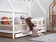 Детская кровать домик Монтессори от Busy Wood на ножках с ящиками 2х90см Модель 1 белая 190х140 см - изображение 4