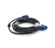 Кабель Merlion VGA 3+2 5m, male to male (тато-тато), 2 феррити, чорно-синій, пакет Q100 - зображення 2