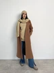 Вязаный женский шарф теплый ART KNIT бежевый, 42х190см 038227 - изображение 4