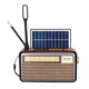 Радиоприемник портативный FM радио проигрыватель с флешкой USB на аккумуляторе с солнечной батареей с фонариком с повербанком с Bluetooth Блютуз, Фиолетовый - изображение 5