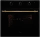 Духовой шкаф газовый Luxor Qualität 60 GBO Grill Retro Kup BK бронзовая ручка + конвектор, черное стекло, черный - изображение 1