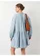 Платье джинсовое H&M S Голубой 0931435_завязки_06 - изображение 3
