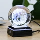 3D кришталева сфера глобус з LED підсвічуванням та USB Гранд Презент Земля 10.7х6.7 см чорна основа - зображення 2