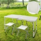 Раскладной стол чемодан с 4 стульями для пикника, рыбалки Folding Table 120 х 60 х 70 см (MH-5309S) Белый - изображение 3