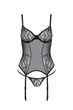 Комплект Passion LEAFA CORSET XXL/XXXL Чорний (SX0505) - изображение 3