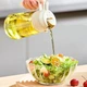 Кухонный диспенсер с дозатором для заправки блюд и салатов Olive 2в1 распылитель для масла, уксуса и соуса, 470 мл, прозрачный с белым (105676445) - изображение 2