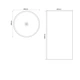 Раковина моноблок MIXXUS PREMIUM ELLIPSE-1101 460х460х855mm (перелив) (MP6573) - изображение 4