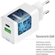 Сетевое зарядное устройство ColorWay GaN Mini 20W PD Port PPS USB Type-C PD + USB QC4.0 + кабель Type-C White (CW-CHS062PDC-WT) - изображение 10