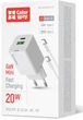 Сетевое зарядное устройство ColorWay GaN Mini 20W PD Port PPS USB Type-C PD + USB QC4.0 + кабель Type-C White (CW-CHS062PDC-WT) - изображение 13