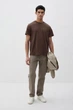 Футболка H&M Regular Fit S коричневий 0685816252 - изображение 2